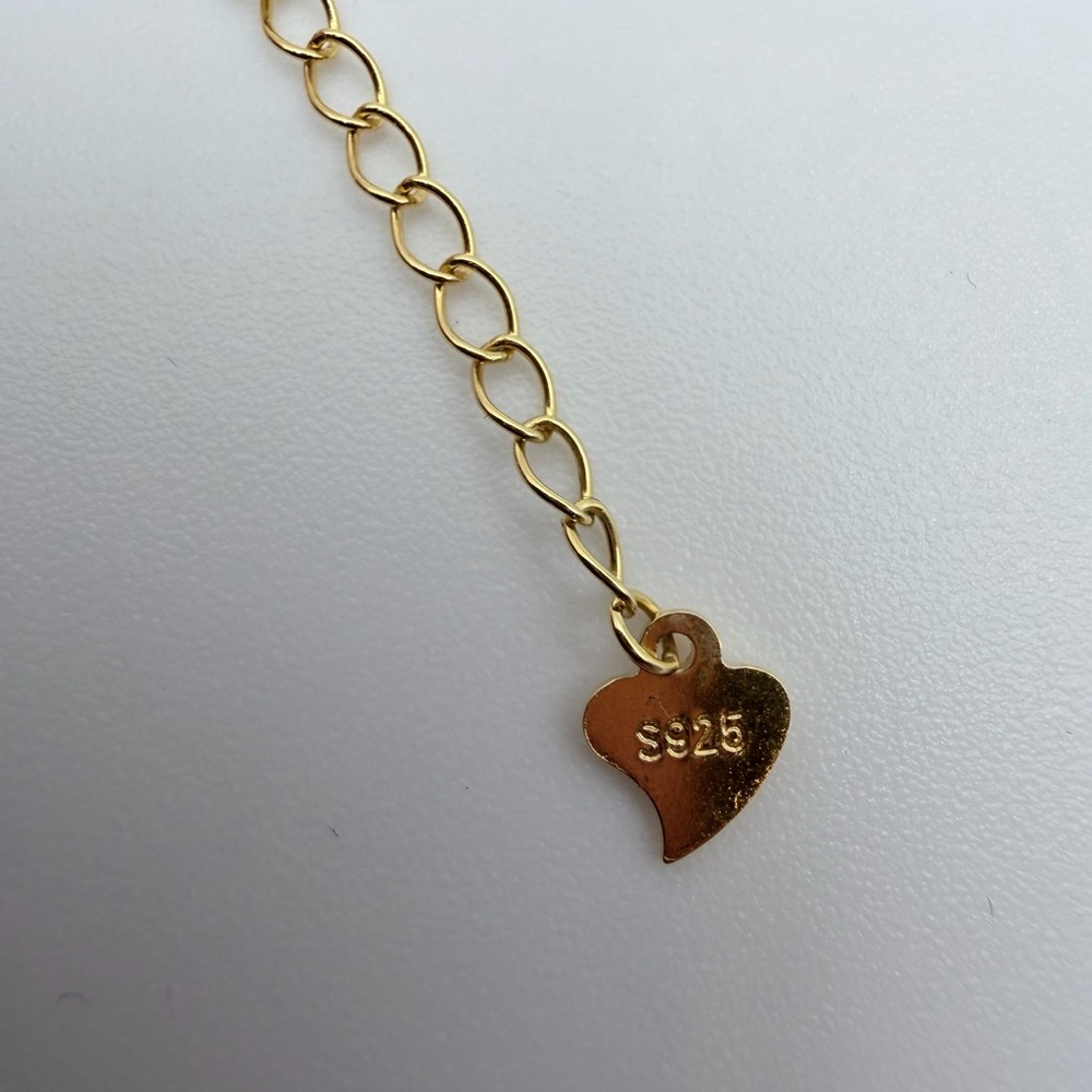 Pave Outlined Four Leaf Clover Malachite Necklace S925 NWT - Picture 4 of 5